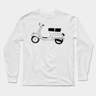 Vespa 125 ET3 Black Outline Long Sleeve T-Shirt